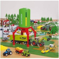 siku 5602, SILOPOWER Staande silo, 1:32, kunststof, groen/rood, instelbare doorrijhoogte voor modellen met schaal 1:32 tot 1:87